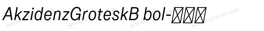 AkzidenzGroteskB bol字体转换